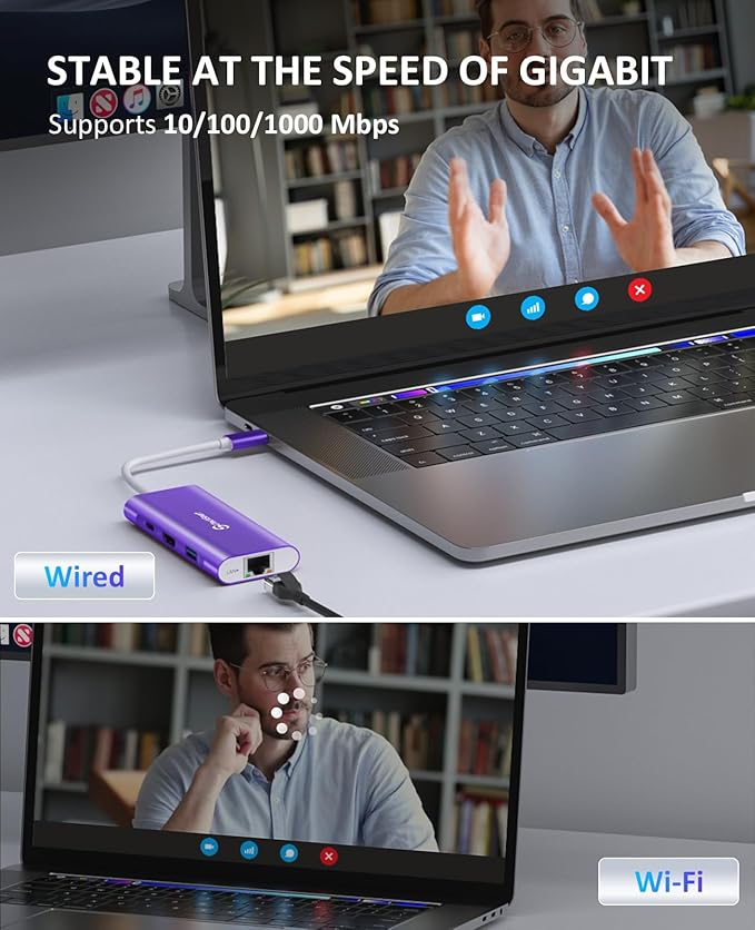 UtechSmart USB C Hub, Ethernet Multiport Adapter 6 in 1 USB C to HDMI Dock - Image 4
