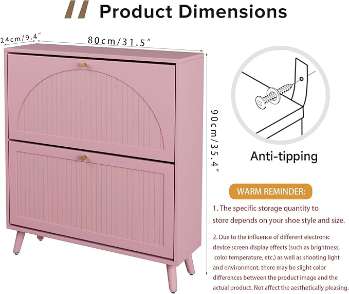 Shoe Storage Cabinet for Entryway - Image 2