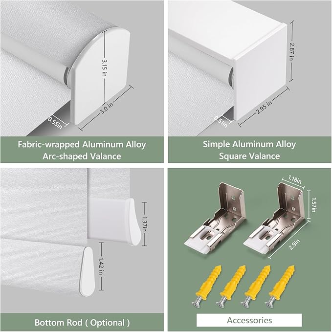 Zshine Motorized Blackout Window Blinds Customize Width Remote Control Wireless - Image 5