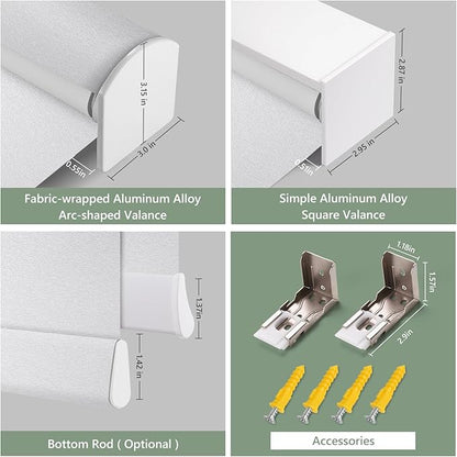 Zshine Motorized Blackout Window Blinds Customize Width Remote Control Wireless - Image 5