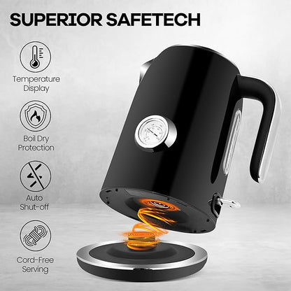 PUKOMC Electric Kettle, 1.7L Stainless Steel Tea Kettle - Image 3
