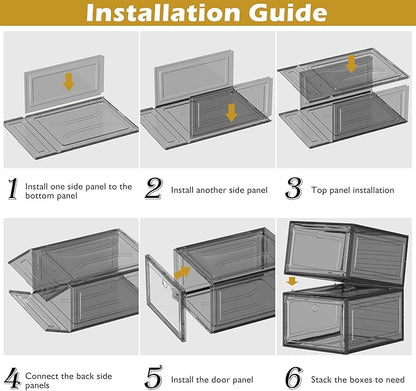 12 Pack Clear Shoe Storage Organizer - Image 8