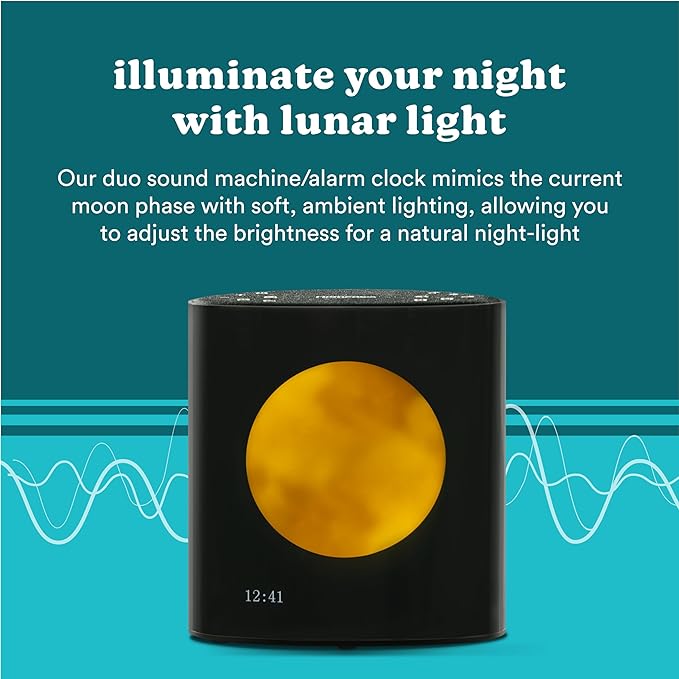 Homedics Sound Sleep Moon Dream Sound Machine and Alarm Clock, Enhance Sleep - Image 5