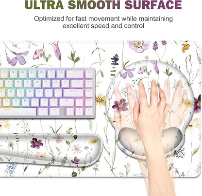 Gaming Mouse Pad, Large Desk Mat, Cute Desk Pad Protector, 4in1 XXL Mousepad + - Image 4