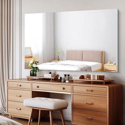 CILIBER Frameless Mirror, 60x36 Large Bathroom Mirrors - Image 2