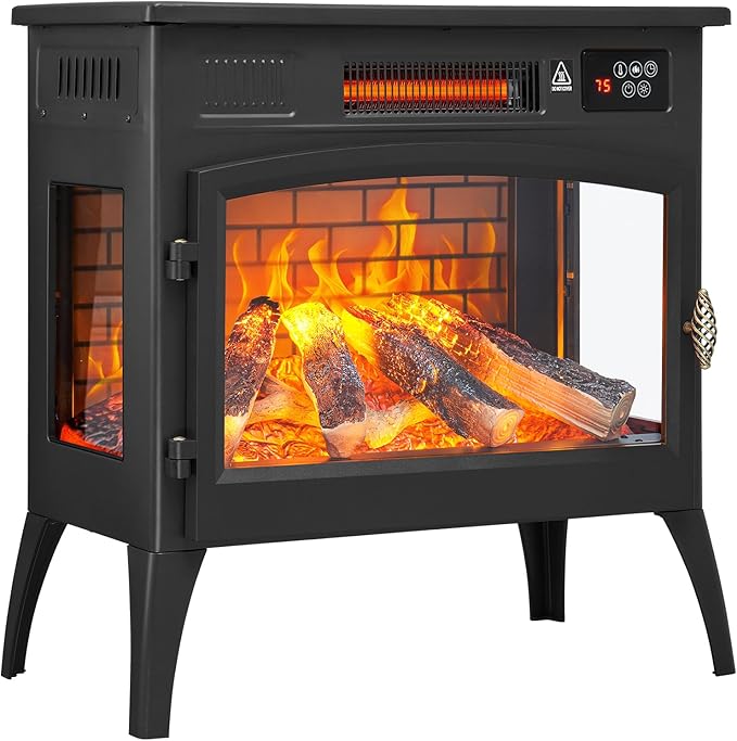24″ Freestanding Electric Fireplace Stove by ONBRILL