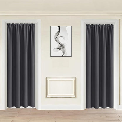 JIUZHEN Blackout Doorway Curtains 80 inch Length by JIUZHEN