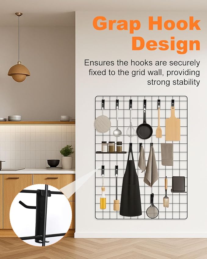 Alffun 50 Pack Gridwall Hooks, 2 Inch Heavy Duty Display Hooks - Image 5