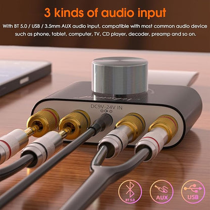 Nobsound Mini Bluetooth 5.0 Power Amplifier, Stereo Hi-Fi Digital Amp 2.0 - Image 3