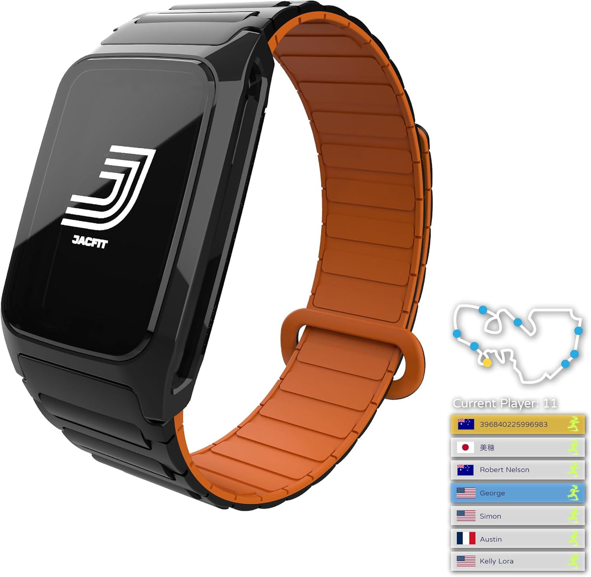 jmate2 smart fitness band, train, track & compete, main product view