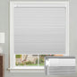 No Drill Blackout Cellular Shades, White, 31" W x 64" H | Thermal Insulated, Privacy Protection, Noise Reduction, Cordless Safe Design, Easy Install, Pull Down Pleated Honeycomb Blind
