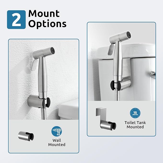 Hot and Cold Bidet Sprayer for Toilet, BRITULIF Bidet Attachment for Warm Water - Image 4