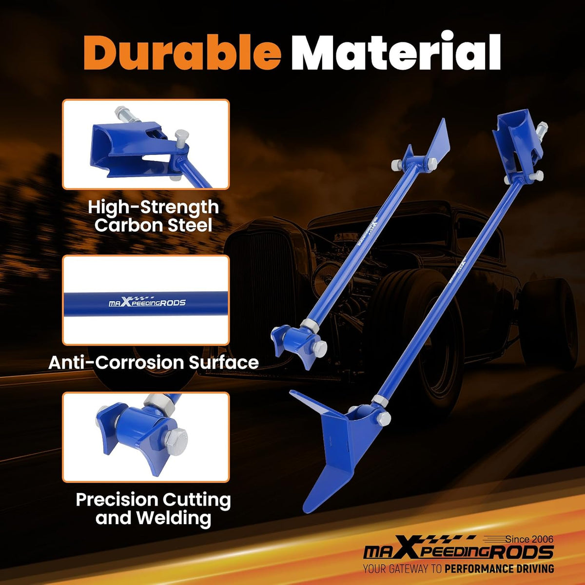 maXpeedingrods Triangulated 4 Link Kit for Chevy S10 Pickup 1994-2004 Rear Su...