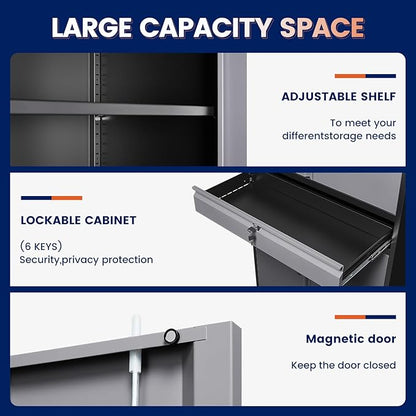 Yizosh Metal Garage Storage Cabinet - Image 4