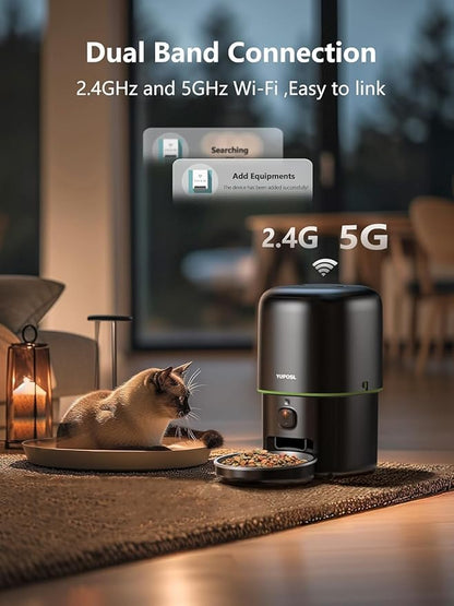 Automatic Cat Feeder with Camera - 5G WiFi Auto Cat Food Dispenser - Image 5