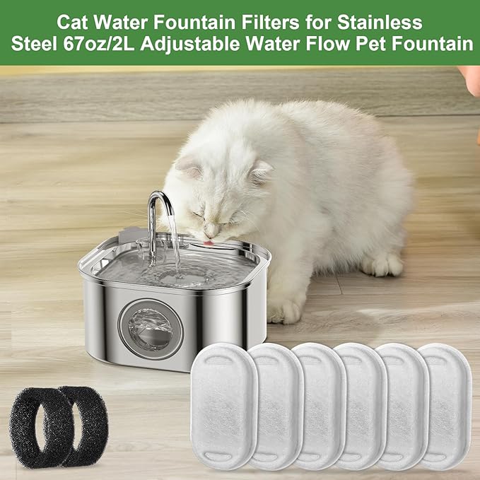 Cat Water Fountain Filters, 8 Pack Replacement Filters - Image 6