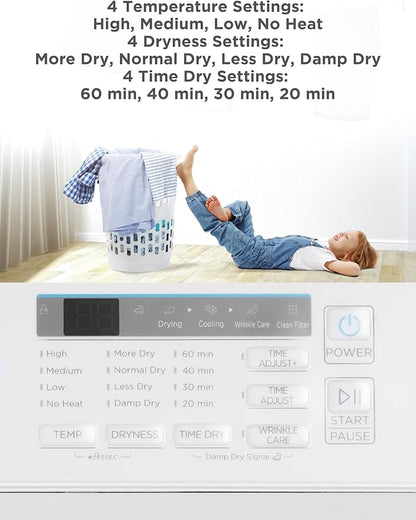 BLACK+DECKER 7.0 Cu. Ft. Front Load Dryer, Electric Clothes Dryer - Image 6
