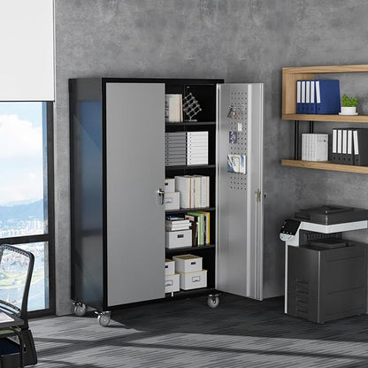 VINGLI Upgraded Wide & Deep Garage Storage Cabinet, Metal Storage Cabinet - Image 8