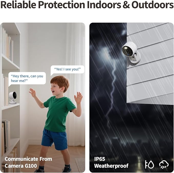 Aqara G100, 2K Indoor/Outdoor Security Camera, HomeKit Secure Video, 2-Way Audio - Image 4