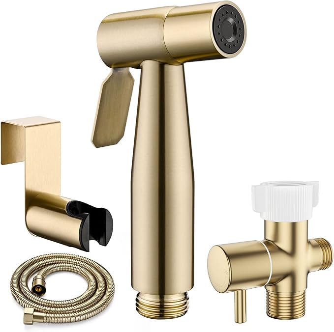 Gold Handheld Bidet Sprayer for Toilet, BRITULIF Jet Sprayer for Toilet Muslim by BRITULIF