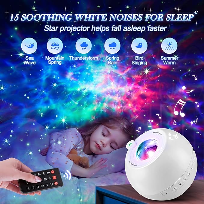 Star Projector Galaxy Light Projector, 15 Colors Star Lights - Image 3