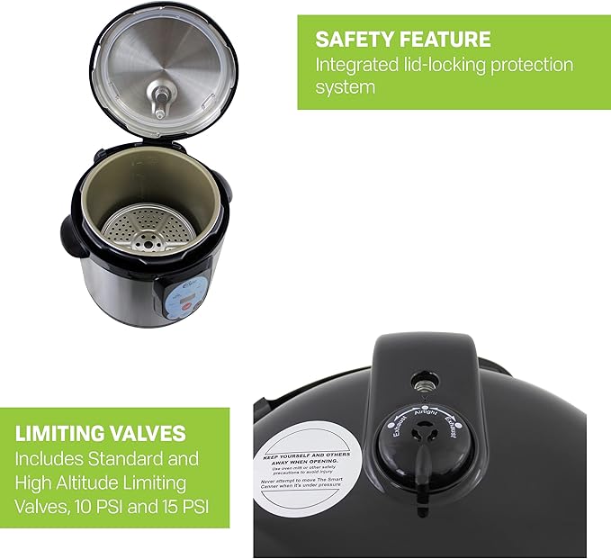 CAREY DPC-9SS Smart Electric Pressure Cooker and Canner, Stainless Steel - Image 6
