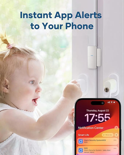 GRSICO Wireless Home Alarm System 15-Piece Kit, WiFi Alarm System - Image 4
