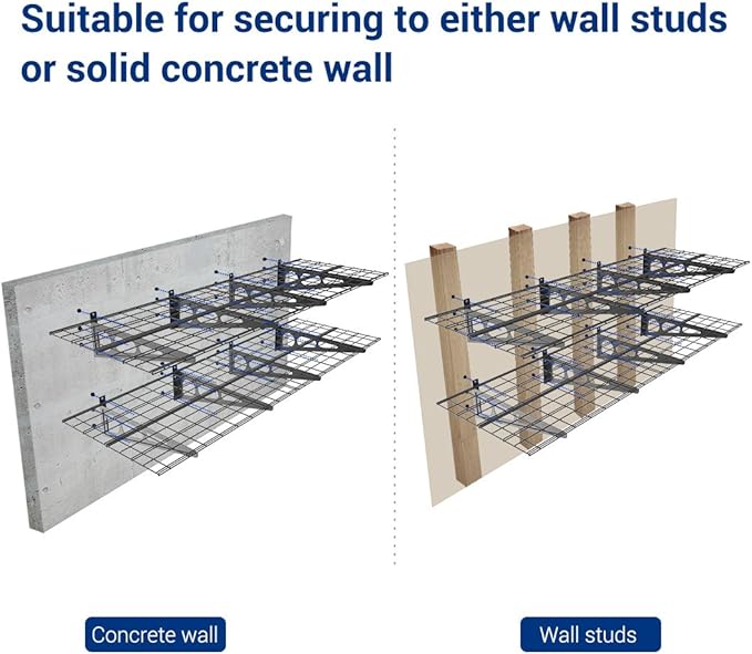 FLEXIMOUNTS WR26B-SBA 2' x 6' Wall Shelf Garage Storage Rack - Image 6