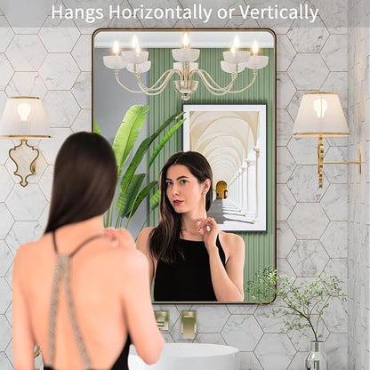 LOAAO 24”X32” Bronze Bathroom Mirrors - Image 2