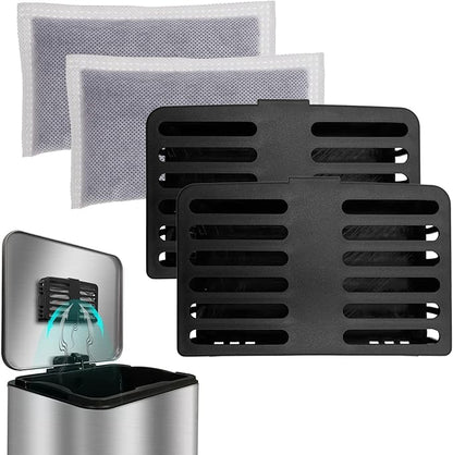 Trash Can Deodorizer Kit Stick-On Activated Carbon Odor Eliminator by Home