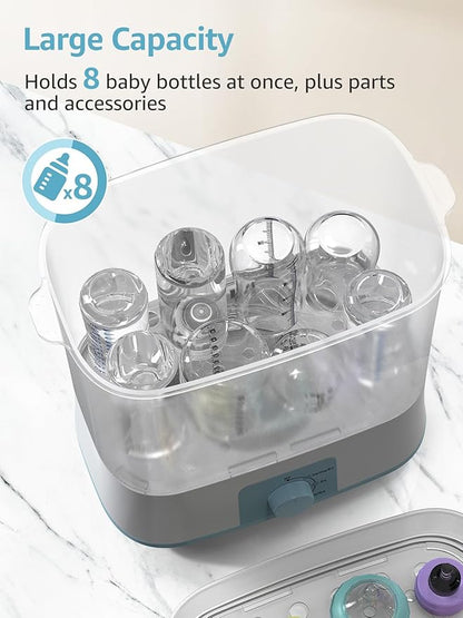 Grownsy Adjustable 4 in 1 Large Bottle Sterilizer and Dryer, 8 Bottles Capacity - Image 5