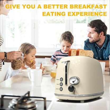 Toaster 2 slice, KitchMix Retro Stainless Steel Toaster - Image 9
