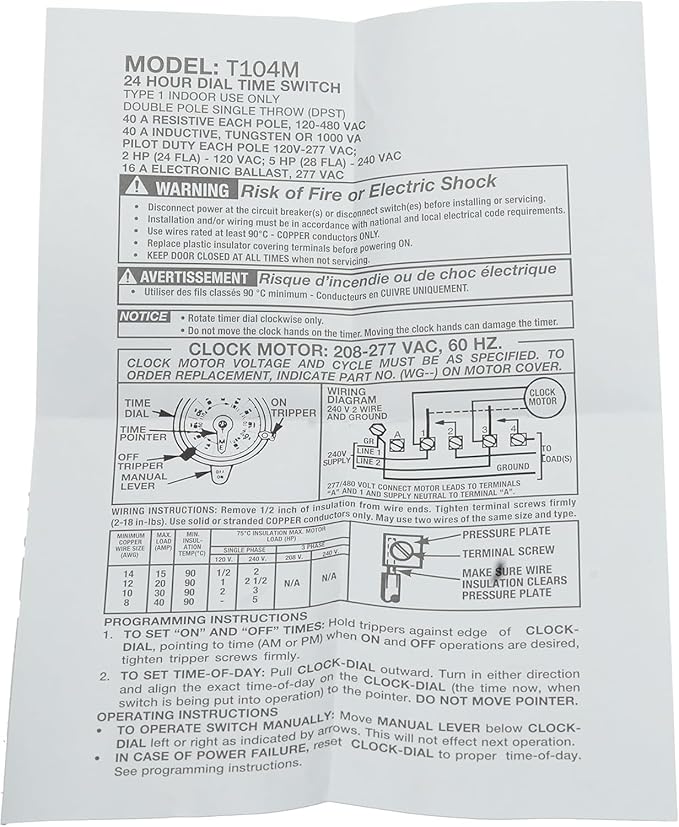 T104M Electromechanical Timer Switch Versatile Scheduling Manual Override - Image 7
