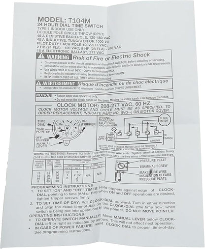 T104M Electromechanical Timer Switch Versatile Scheduling Manual Override - Image 7