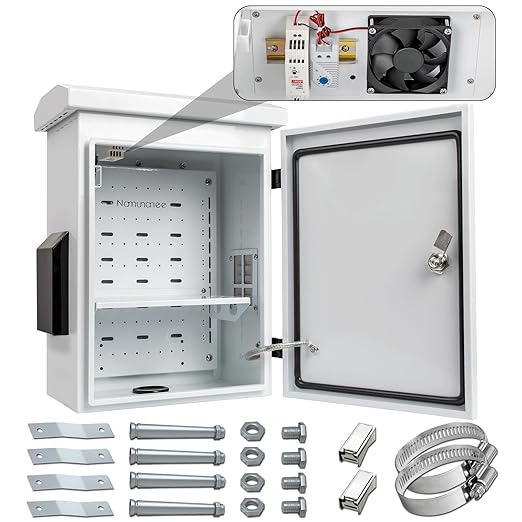 Outdoor Electrical Box with Thermostat and Fan, Cold-Rolled Steel Plate by Namunanee