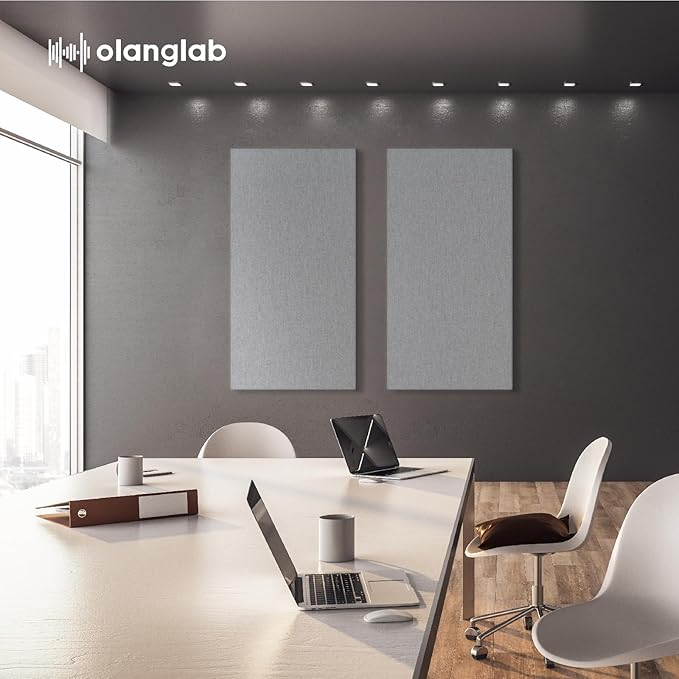 Olanglab Sound Absorbing Acoustic Wall Panels 2 Pack, Large Fabric Wrapped - Image 8