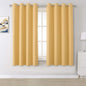 DUALIFE Yellow Solid Blackout Curtains by DUALIFE
