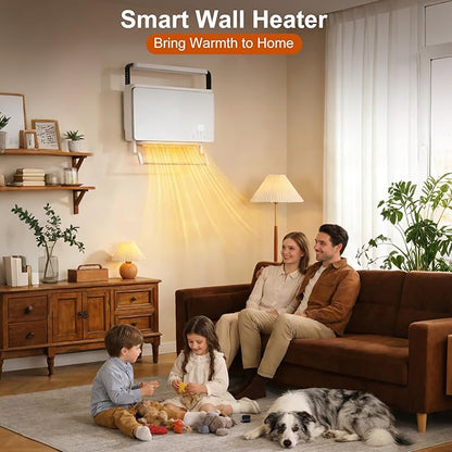 Wall Mounted Heater 1800W with Storage Rack, Smart Energy-Efficient Electric - Image 9