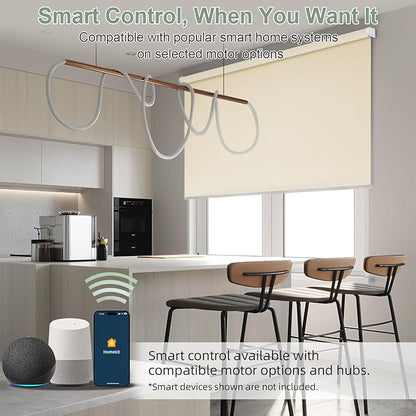 ZSHINE Motorized Blackout Window Blinds Customize Width Remote Control Wireless - Image 2