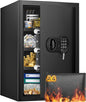 Safe Box with Fireproof Waterproof Bag, Home Safe with Keys & Pass Code & Wall by Mitlvge