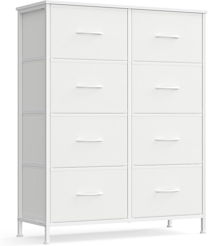 SONGMICS Dresser for Bedroom, Chest of Drawers, 8 Non-Woven Fabric Drawers by SONGMICSbySONGMICSHOME