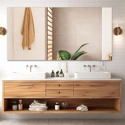 Mirrorons Large Mirror 72" x 36", Modern Rectangle Bathroom Mirror - Image 2