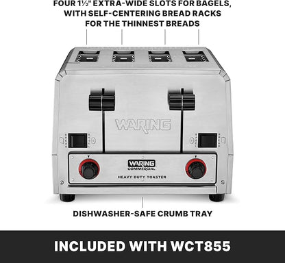 Waring Commercial WCT855 4-Slice Heavy Duty Commercial Pop-Up Bread/Bagel - Image 5