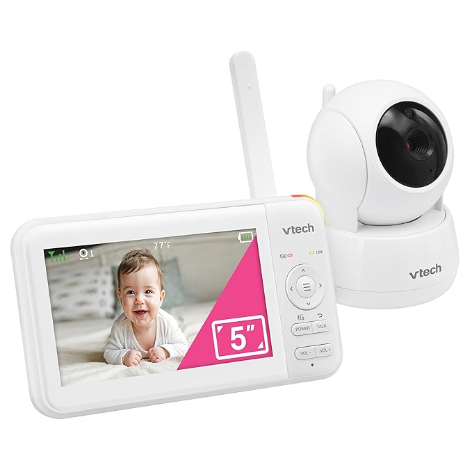 VTech Video Baby Monitor with 5" LCD Screen, Night Vision, 1000ft Range by VTechBabyMonitors