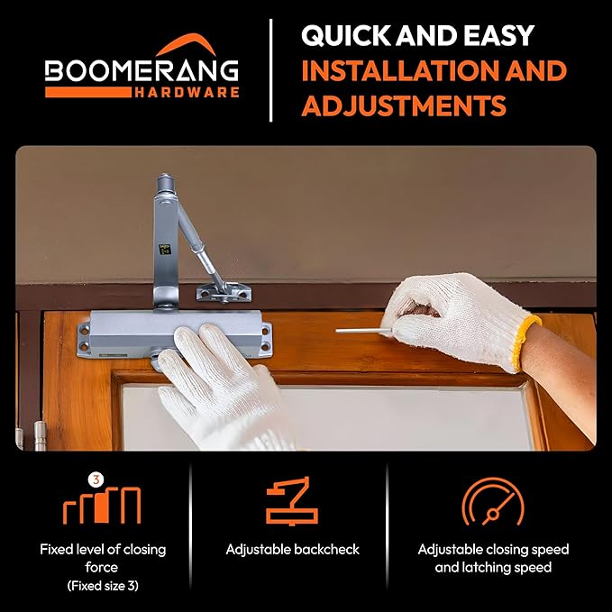 Boomerang Medium Duty Automatic Commercial Door Closer - Image 4