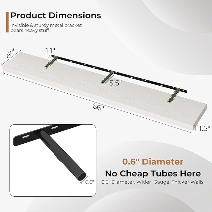 Fun Memories 72 Inch Floating Shelves - Image 3