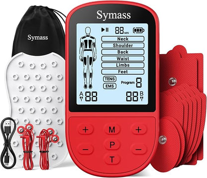 TENS Unit Muscle Stimulator, Transcutaneous Electronic Nerve Stimulator by Symass