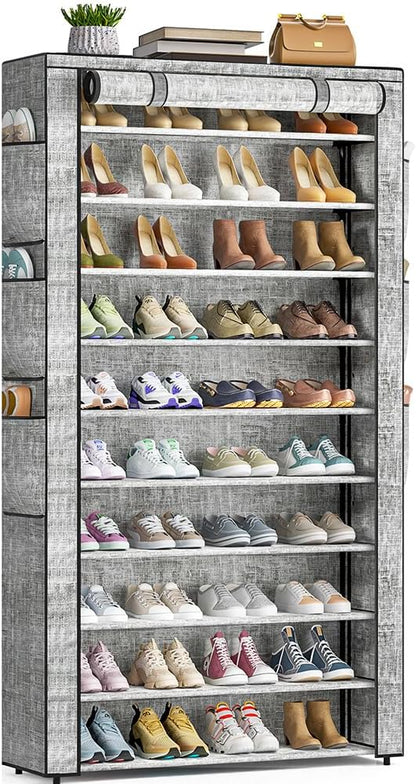OYREL Shoe Rack 10Tier Large Capacity 50-56Pairs Beautiful Tall Shoe Shelf Free by OYREL