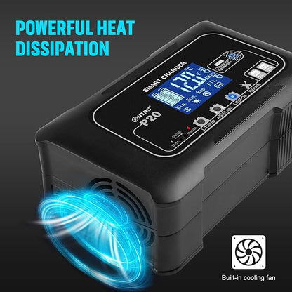 Dylannet Smart Battery Charger 20A 12V/24V Fully Automatic Maintainer, Trickle - Image 7