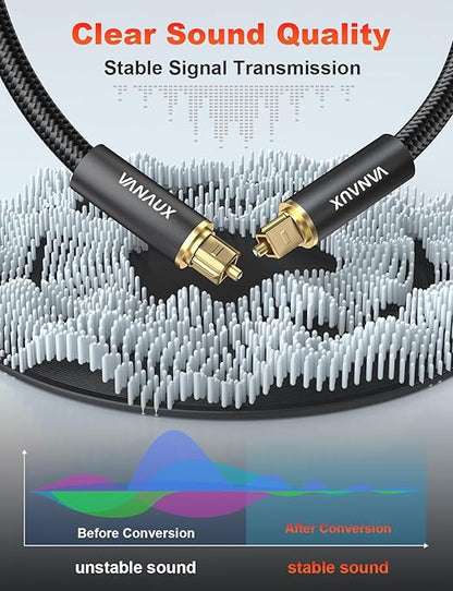 VANAUX Digital Optical Audio Cable Fiber Optic Cable S/PDIF Toslink Cords - Image 5